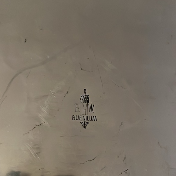 Vintage dining tray;stamp on bottom;good condition; needs a thorough polishing - Picture 3 of 11